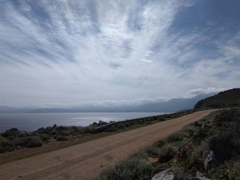 Drapanos Grundstück auf Kreta zum Verkauf mit Panoramablick auf das Meer in Richtung Georgioupolis Grundstück kaufen